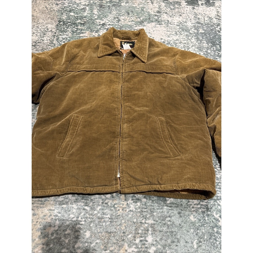 Vintage 70's Envoy The Now Corduroy Tan Lined Jacket Coat Size XL